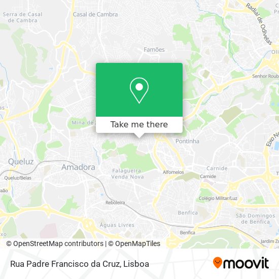 Rua Padre Francisco da Cruz map