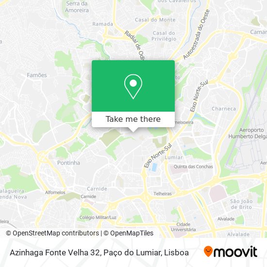 Azinhaga Fonte Velha 32, Paço do Lumiar map