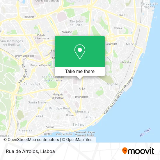 Rua de Arroios map