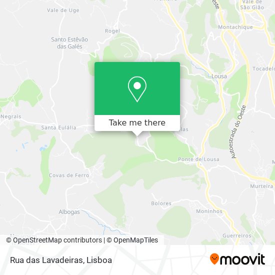 Rua das Lavadeiras mapa
