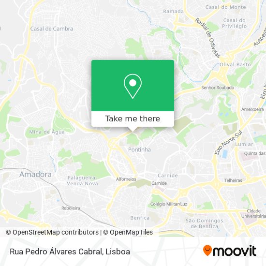 Rua Pedro Álvares Cabral mapa