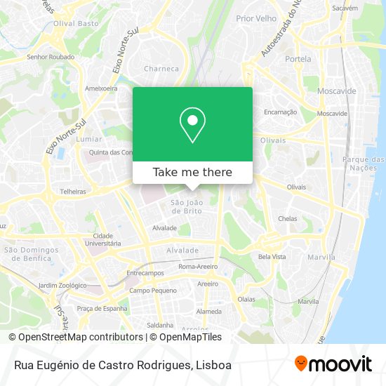Rua Eugénio de Castro Rodrigues mapa