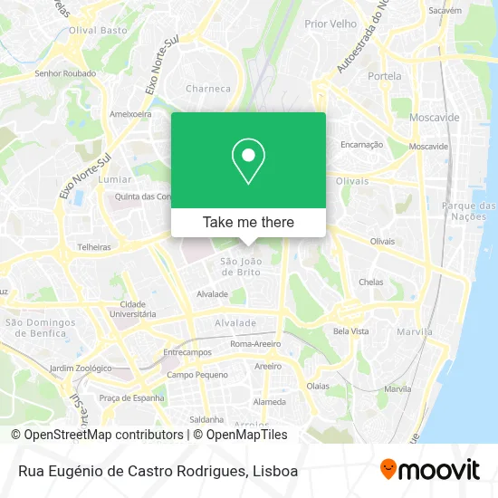 Rua Eugénio de Castro Rodrigues map