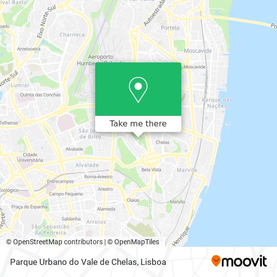 Parque Urbano do Vale de Chelas mapa