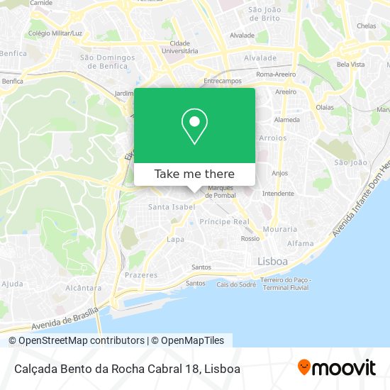 Calçada Bento da Rocha Cabral 18 map