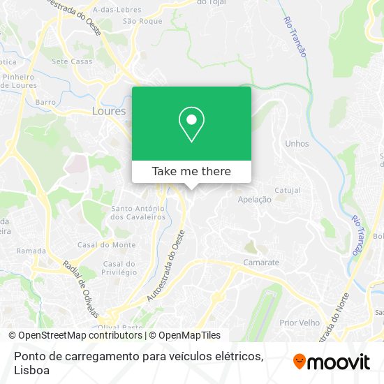 Ponto de carregamento para veículos elétricos map