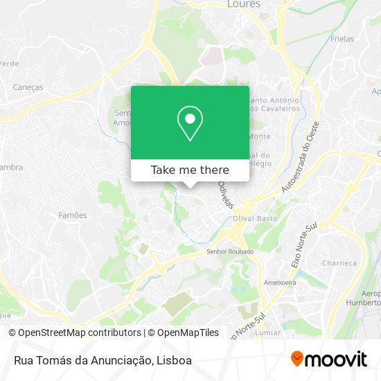 Rua Tomás da Anunciação map