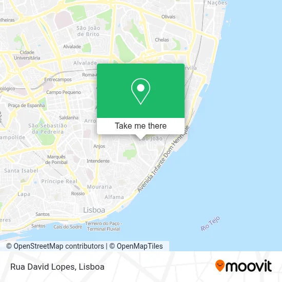 Rua David Lopes mapa