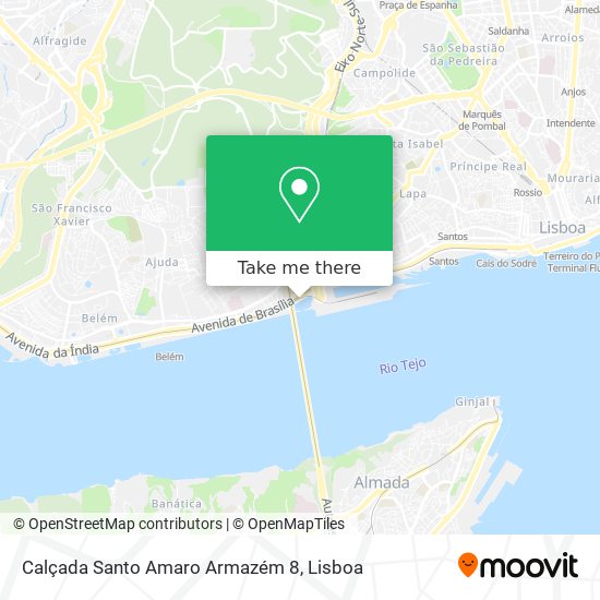 Calçada Santo Amaro Armazém 8 map