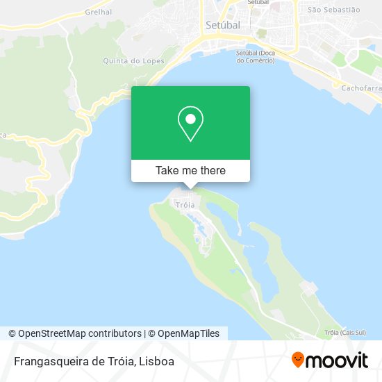Frangasqueira de Tróia mapa