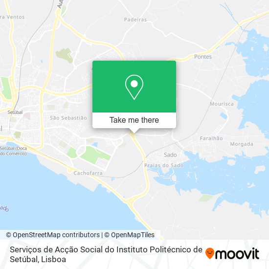 Serviços de Acção Social do Instituto Politécnico de Setúbal mapa