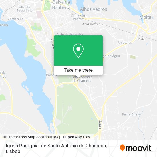 Igreja Paroquial de Santo António da Charneca map