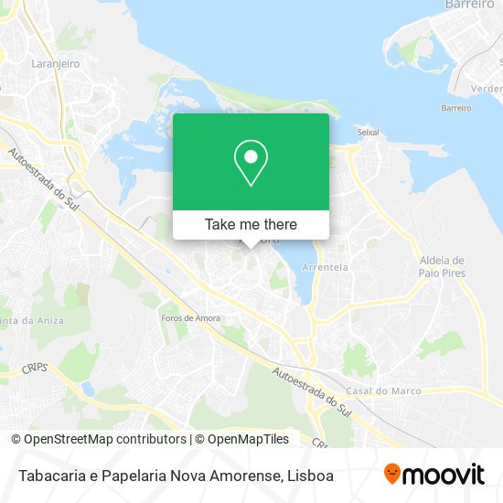 Tabacaria e Papelaria Nova Amorense map