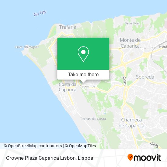Crowne Plaza Caparica Lisbon map