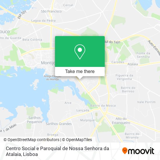 Centro Social e Paroquial de Nossa Senhora da Atalaia mapa