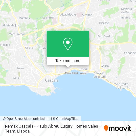 Remax Cascais - Paulo Abreu Luxury Homes Sales Team map