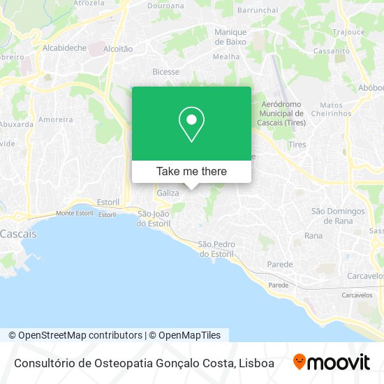 Consultório de Osteopatia Gonçalo Costa mapa