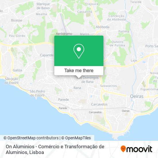 On Aluminios - Comércio e Transformação de Aluminios map