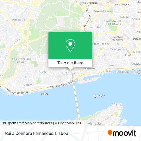 Rui a Coimbra Fernandes map