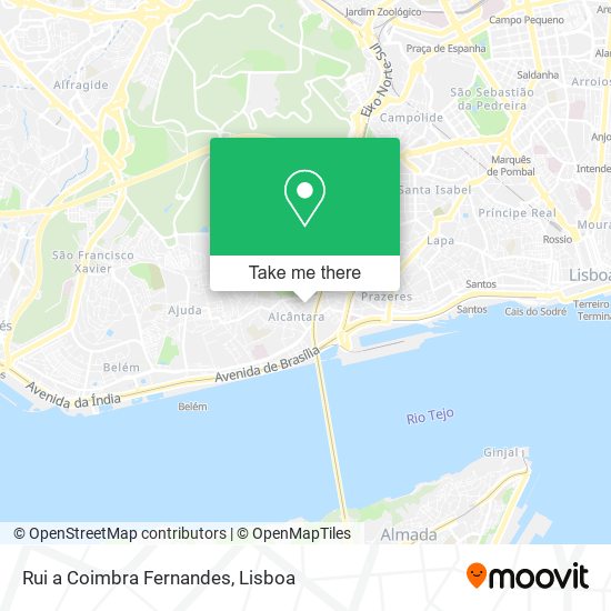 Rui a Coimbra Fernandes mapa