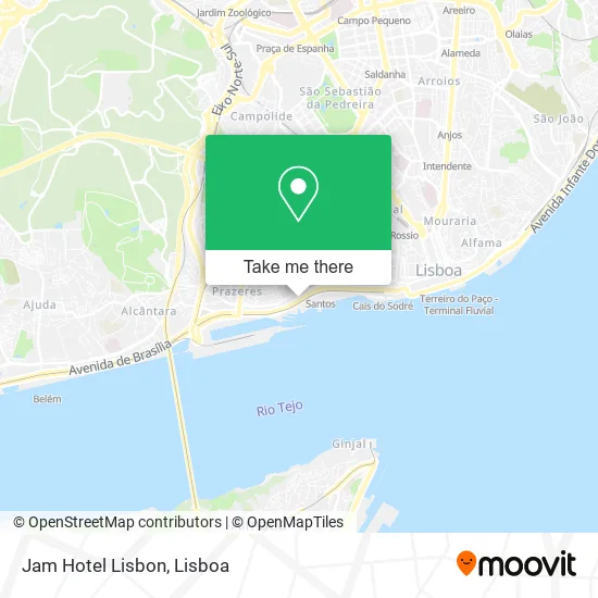 Jam Hotel Lisbon map