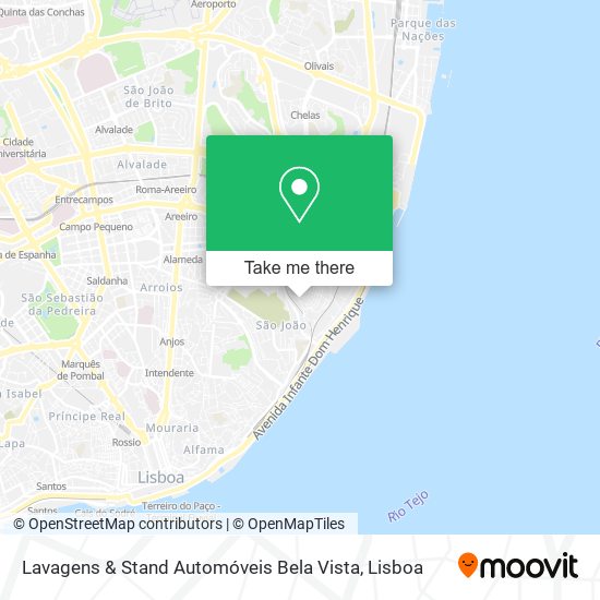 Lavagens & Stand Automóveis Bela Vista map