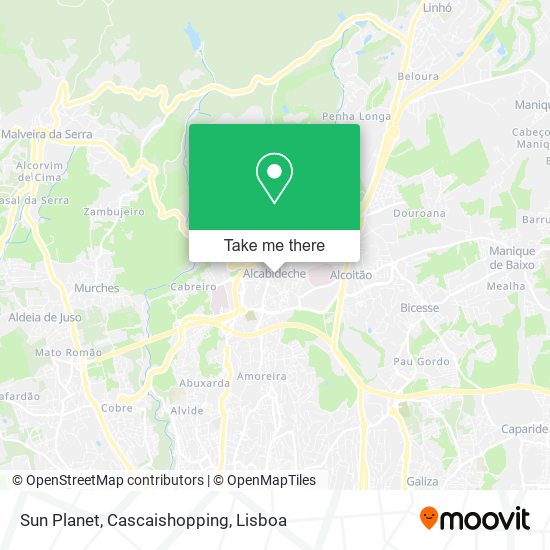 Sun Planet, Cascaishopping map