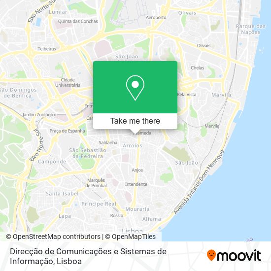 Direcção de Comunicações e Sistemas de Informação map