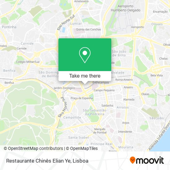 Restaurante Chinês Elian Ye mapa
