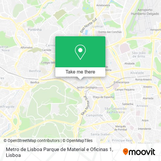 Metro de Lisboa Parque de Material e Oficinas 1 map