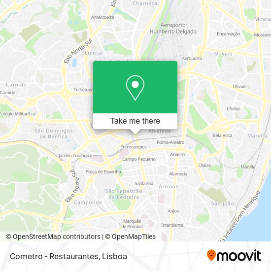 Cometro - Restaurantes map