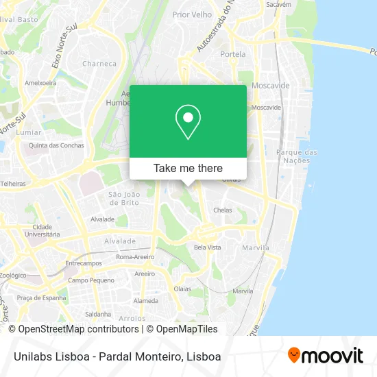 Unilabs Lisboa - Pardal Monteiro map