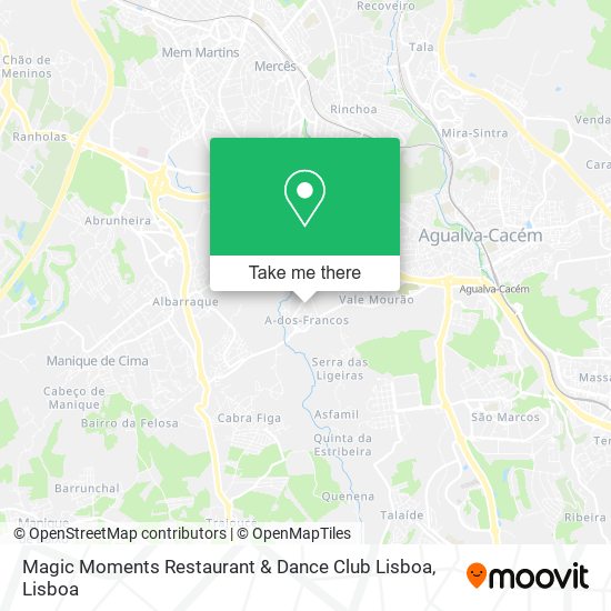 Magic Moments Restaurant & Dance Club Lisboa map