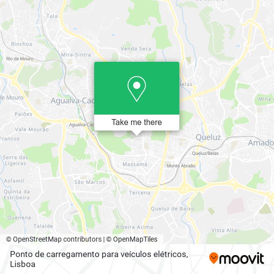 Ponto de carregamento para veículos elétricos mapa