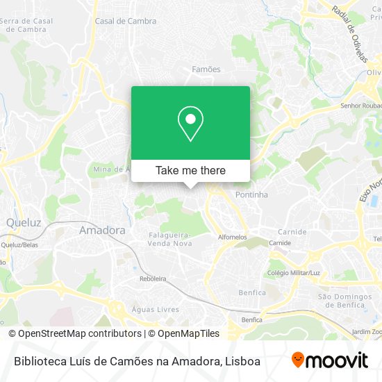 Biblioteca Luís de Camões na Amadora map