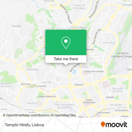 Templo Hindu mapa