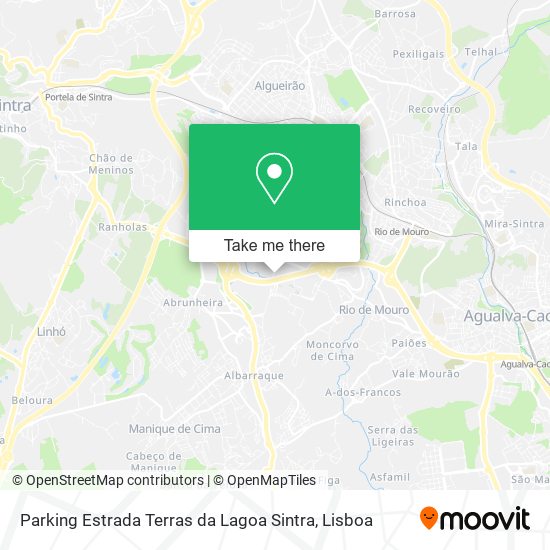 Parking Estrada Terras da Lagoa Sintra mapa