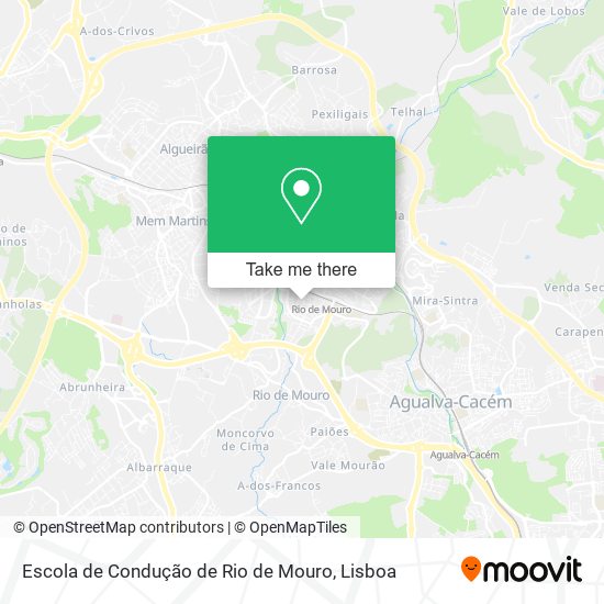 Escola de Condução de Rio de Mouro mapa