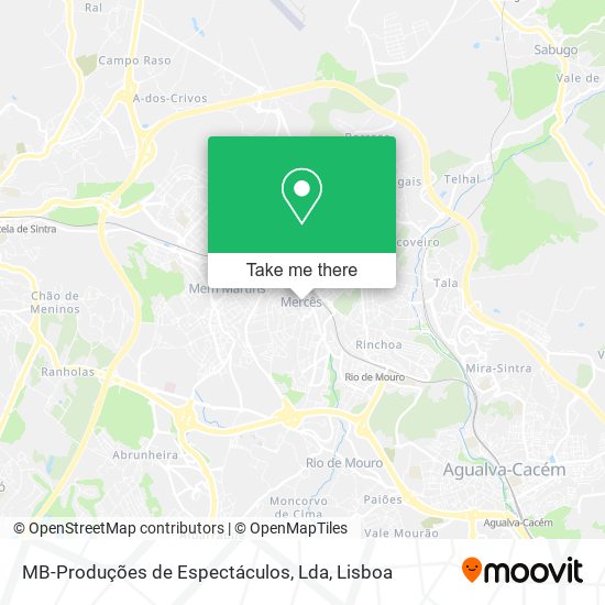 MB-Produções de Espectáculos, Lda mapa