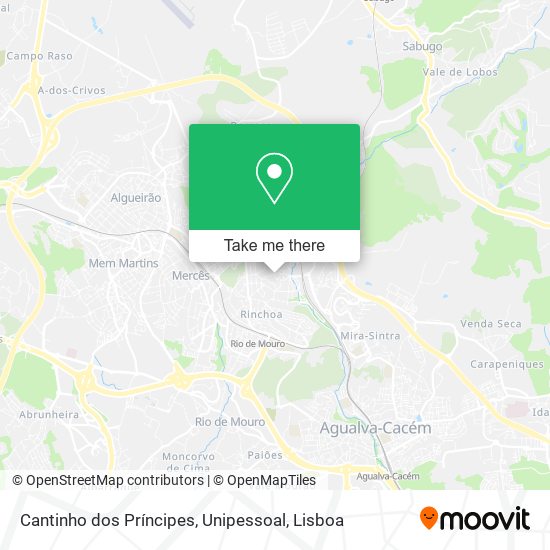 Cantinho dos Príncipes, Unipessoal map