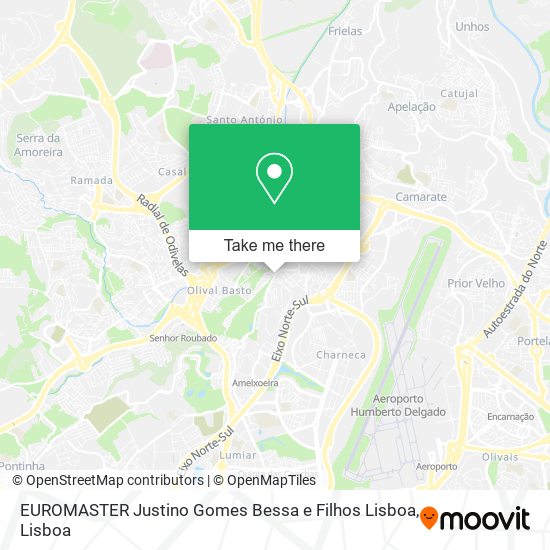 EUROMASTER Justino Gomes Bessa e Filhos Lisboa map