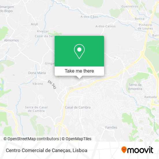 Centro Comercial de Caneças mapa