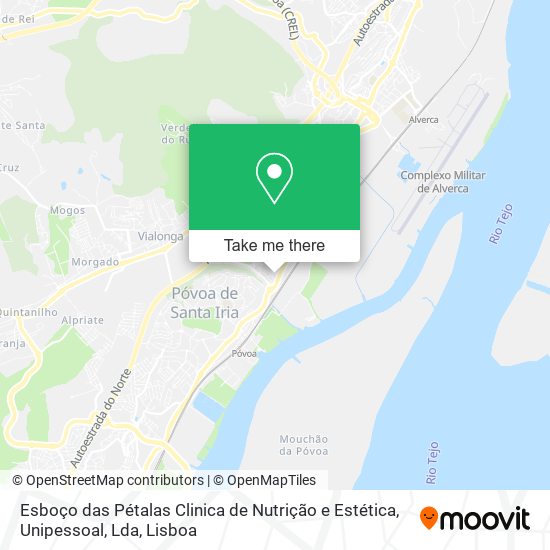 Esboço das Pétalas Clinica de Nutrição e Estética, Unipessoal, Lda map