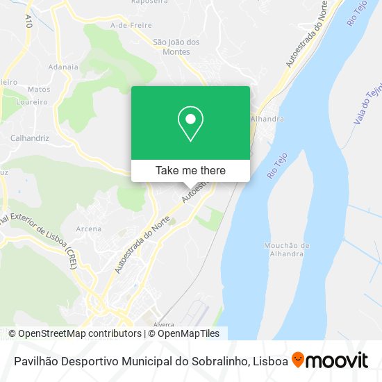 Pavilhão Desportivo Municipal do Sobralinho mapa