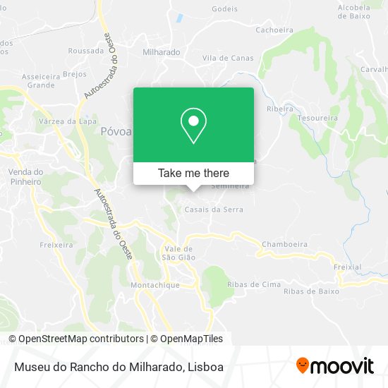 Museu do Rancho do Milharado map