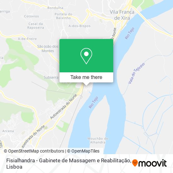 Fisialhandra - Gabinete de Massagem e Reabilitação map