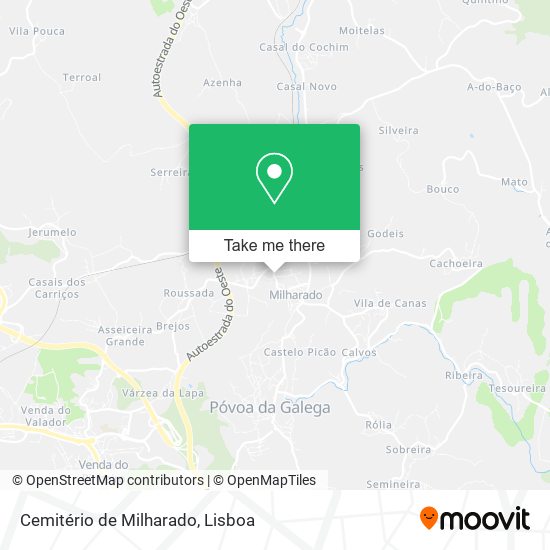 Cemitério de Milharado map