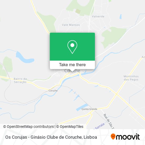 Os Corujas - Ginásio Clube de Coruche map