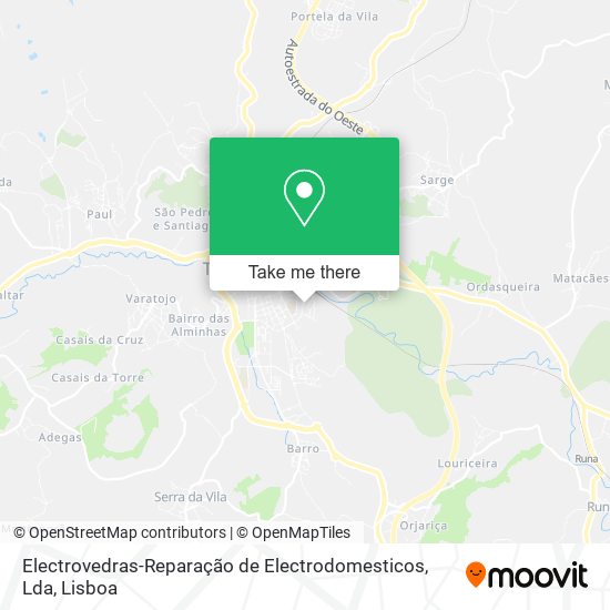 Electrovedras-Reparação de Electrodomesticos, Lda mapa