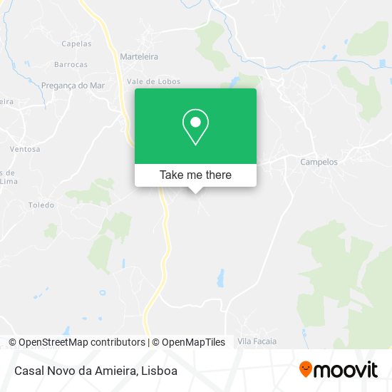Casal Novo da Amieira mapa